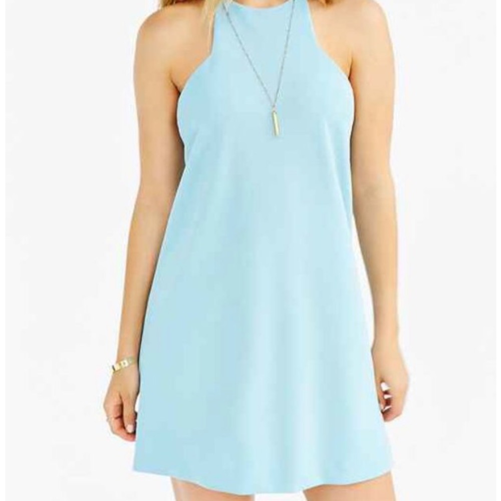 Silence + Noise Marci Carved-Neck ponte mini dress